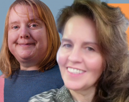 Headshot of Michelle St John and Heather Marshall both smiling towards the camera.